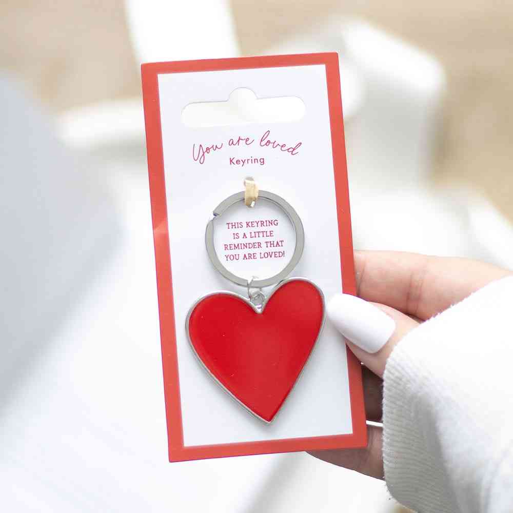 Something Different - You Are Loved Heart Porte-clés - Rouge